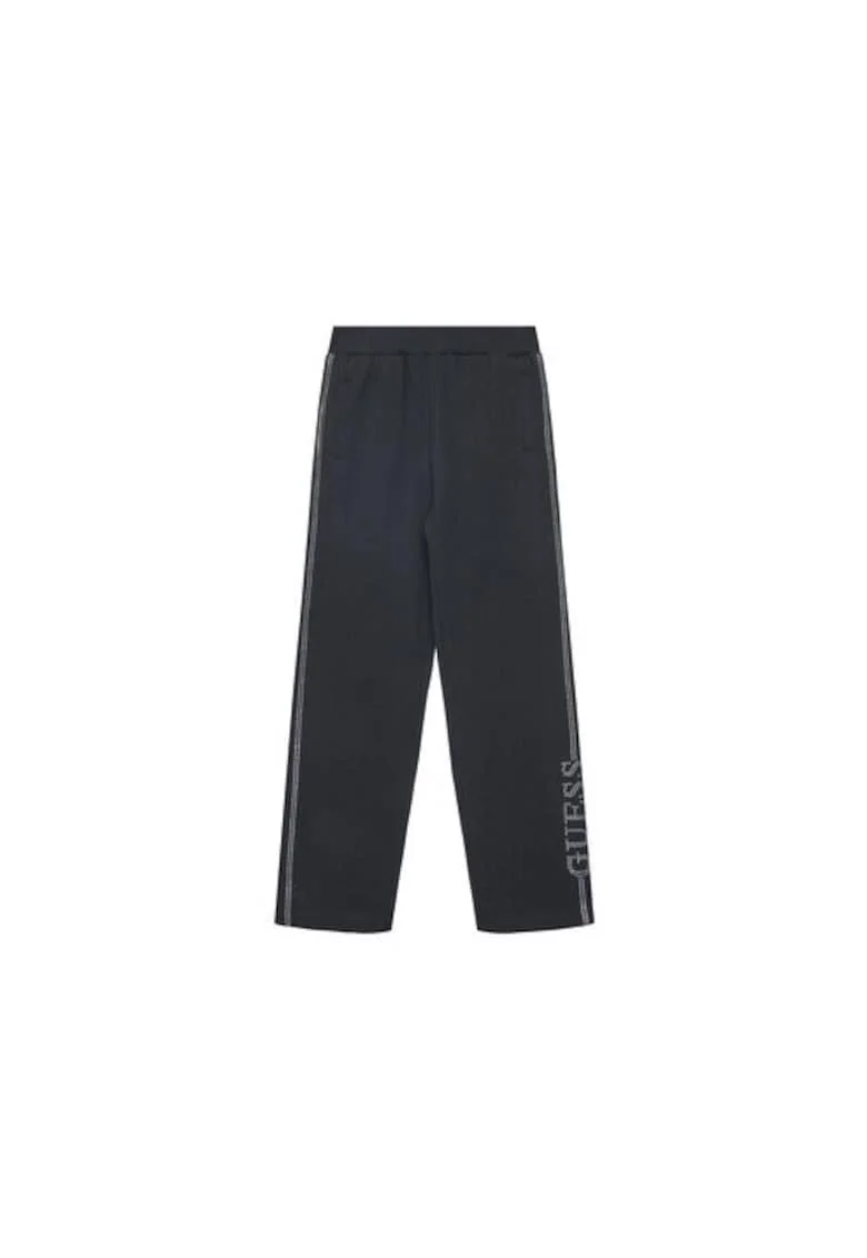 Pantaloni de trening din bumbac organic cu logo din strasuri