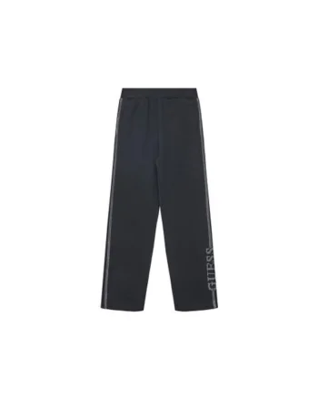 Pantaloni de trening din bumbac organic cu logo din strasuri