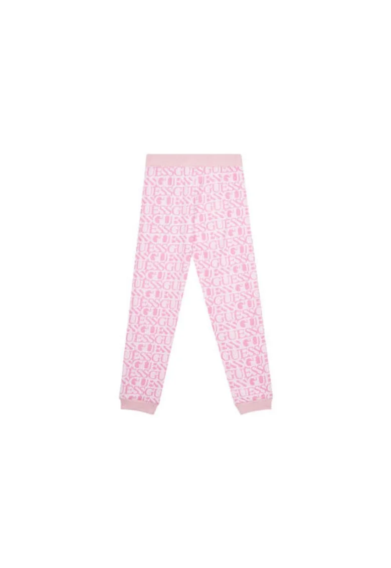 Pantaloni de trening din bumbac cu model logo si terminatii elastice