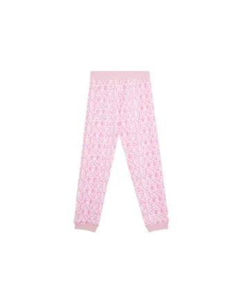 Pantaloni de trening din bumbac cu model logo si terminatii elastice
