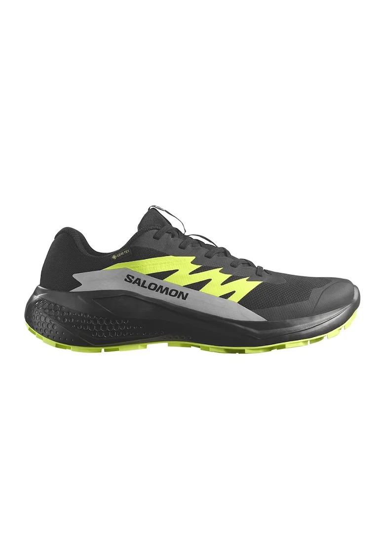 Pantofi cu tehnologie Gore-Tex pentru alergare pe teren accidentat Alphaglide, Negru/Verde lime