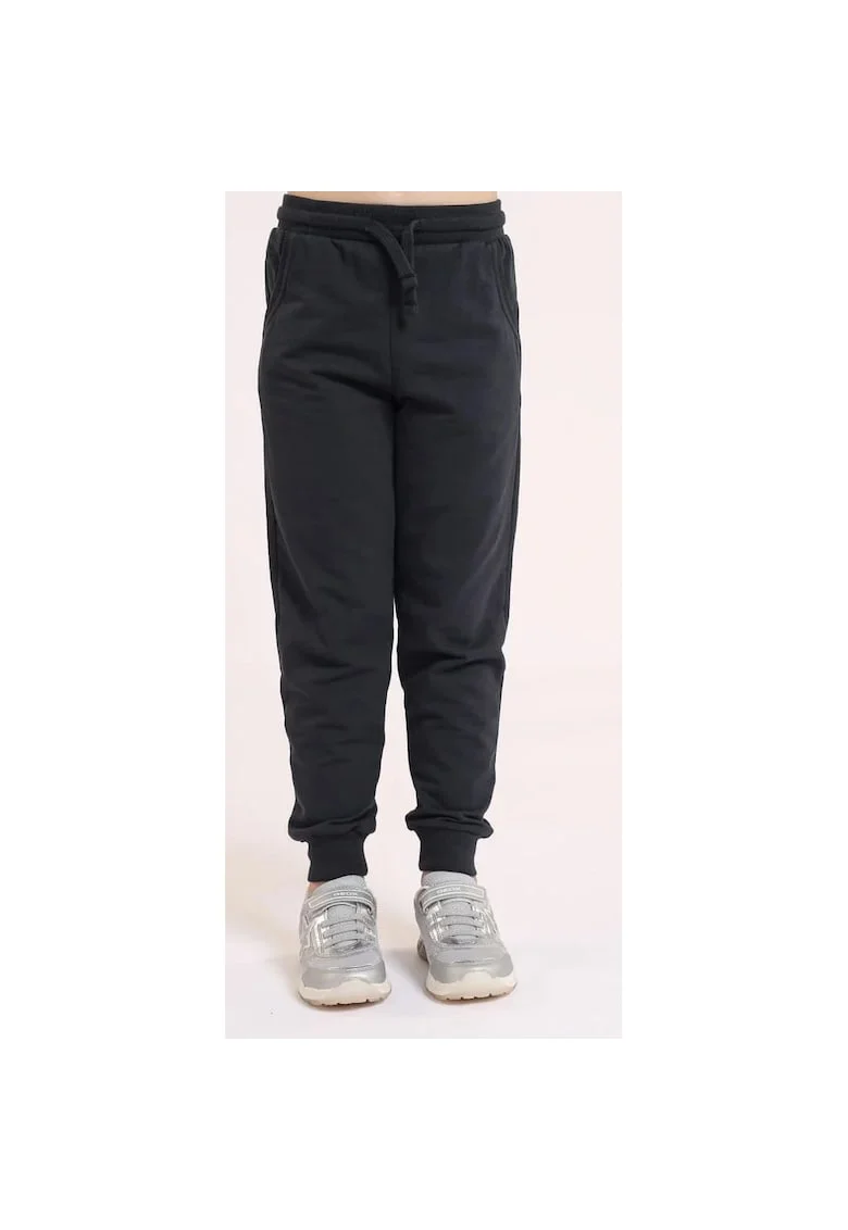 Pantaloni lungi din bumbac, pentru fete, Negru