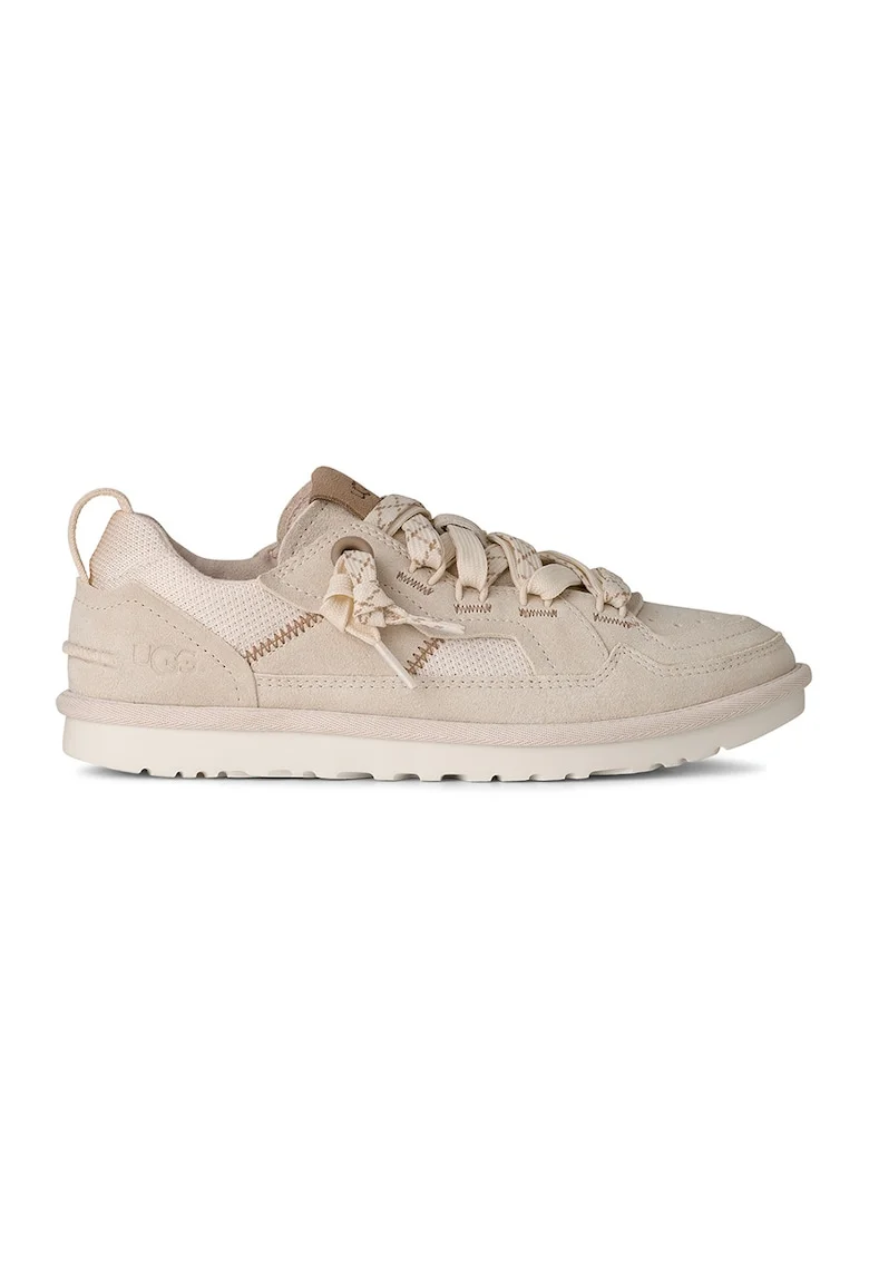 Pantofi sport din piele intoarsa si material textil Minimel, Bej deschis