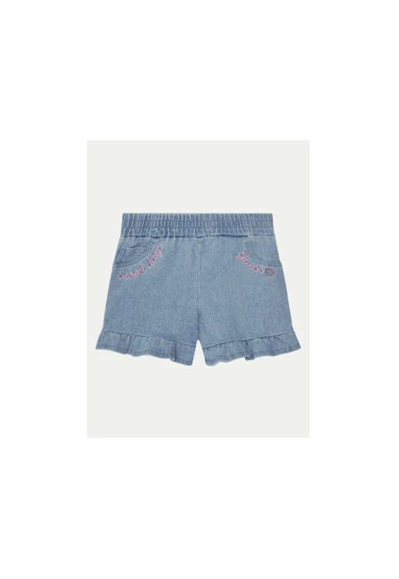 Pantaloni scurti din denim cu volane