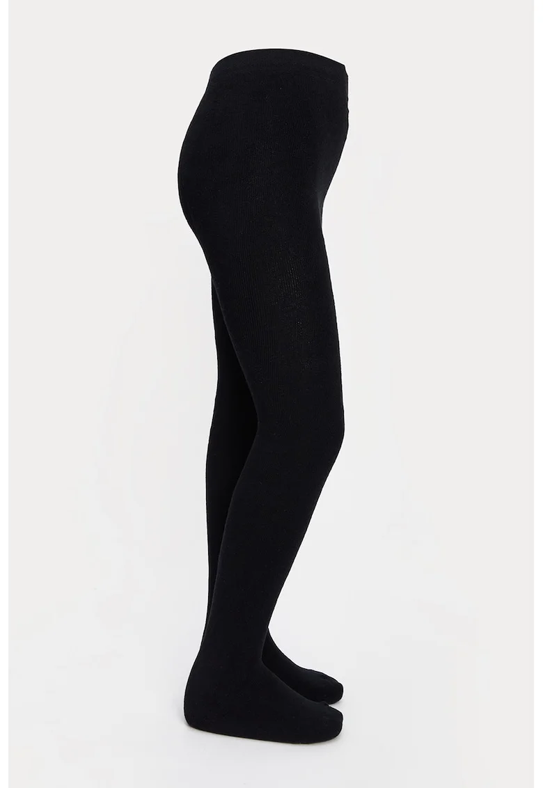 Dres uni din amestec de bumbac, Negru