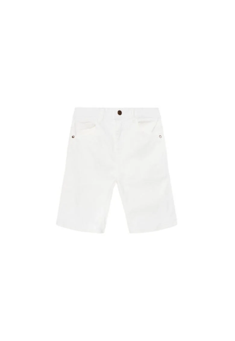 Pantaloni scurti din denim cu logo discret