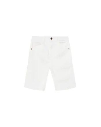 Pantaloni scurti din denim cu logo discret