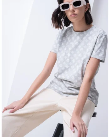 Tricou regular-fit din bumbac, Verde pal/Alb murdar