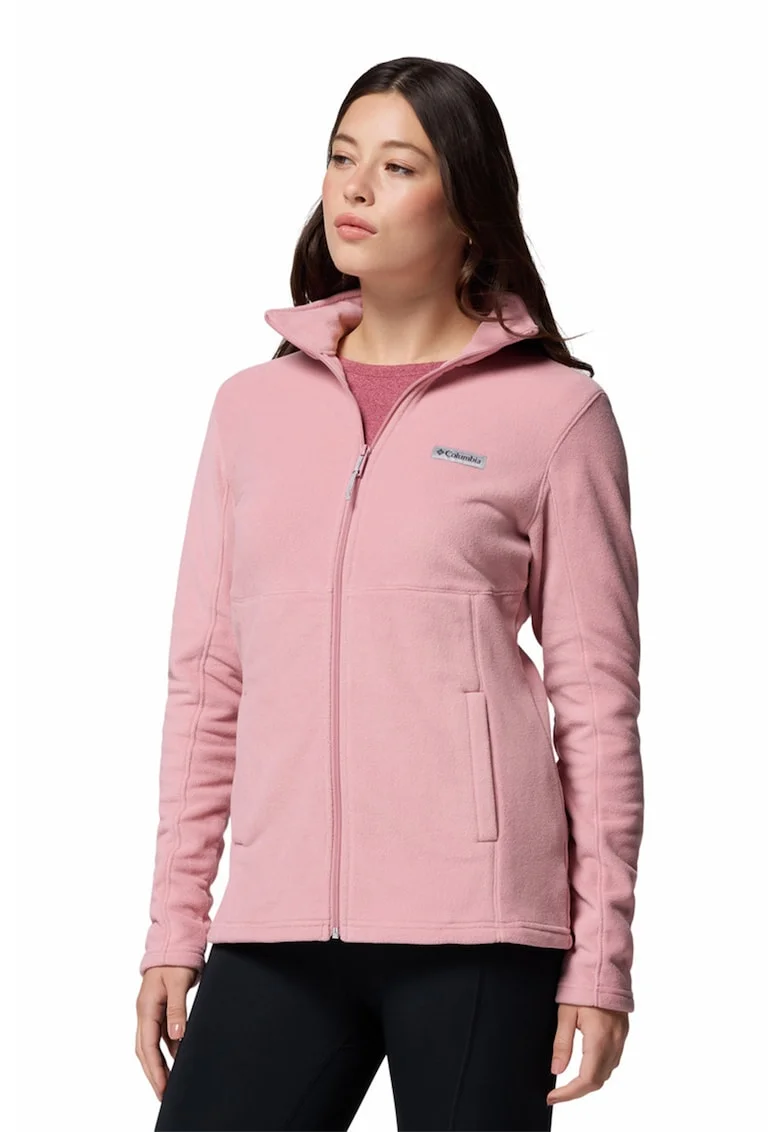 Bluza de trening din fleece, pentru trekking Basin Trail III, Roz pastel