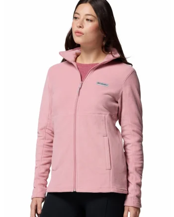 Bluza de trening din fleece, pentru trekking Basin Trail III, Roz pastel
