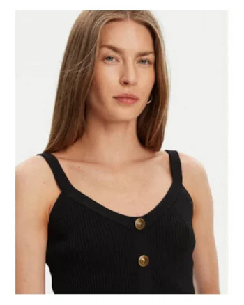 Top uni din tricot cu nasturi decorativi si striatii