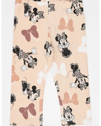 Colanti cu Minnie Mouse, Negru/Bej/Alb murdar