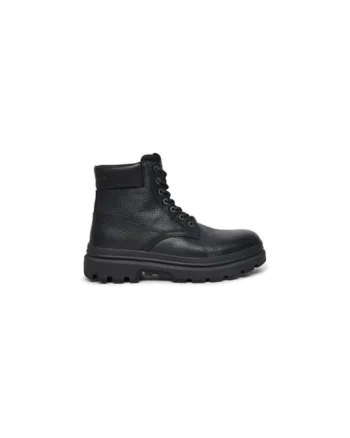 Bocanci de drumetie barbati Bjorn Borg, BJ266053AM, Piele naturala, Negru, Negru