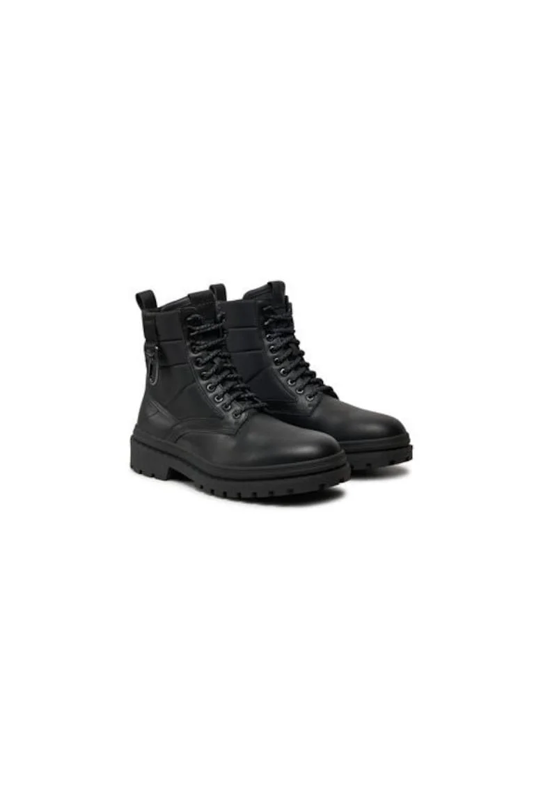 Bocanci de drumetie barbati  50529188, Piele naturala, Negru, Negru