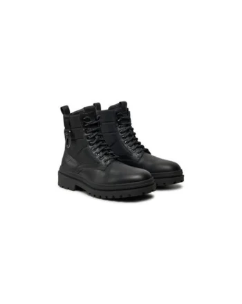 Bocanci de drumetie barbati  50529188, Piele naturala, Negru, Negru