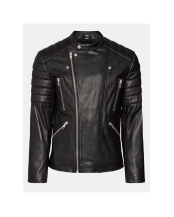 Geaca barbati,  Piele naturala, Negru, Negru