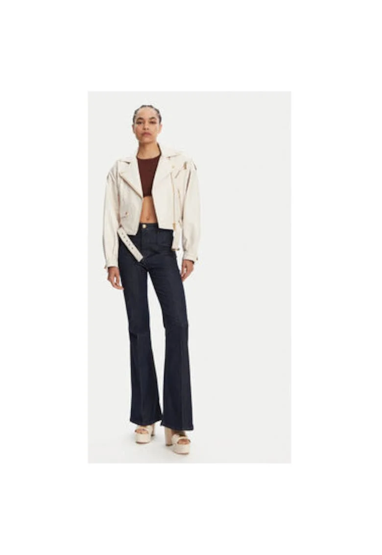 Geaca din piele dama  78PAVP05 CP009, Piele naturala, Alb, Alb