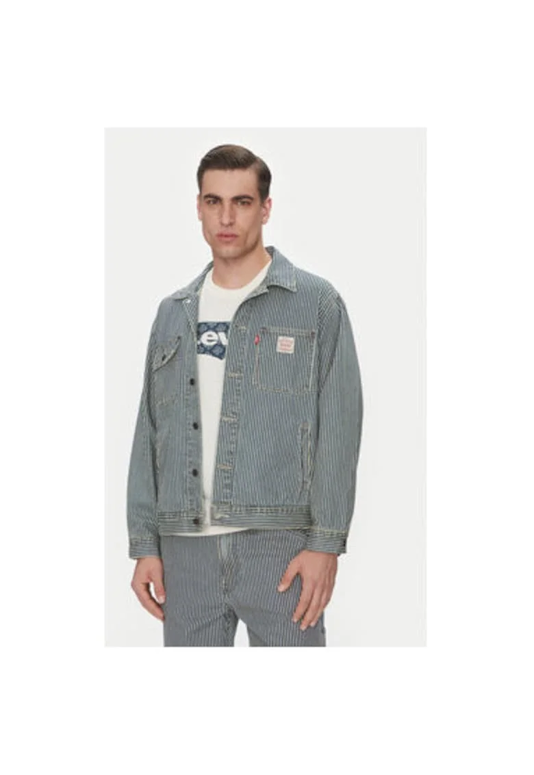 Jacheta de blugi barbati Levi S, A4820-0016, Bumbac, Bleumarin, Bleumarin