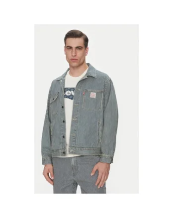 Jacheta de blugi barbati Levi S, A4820-0016, Bumbac, Bleumarin, Bleumarin