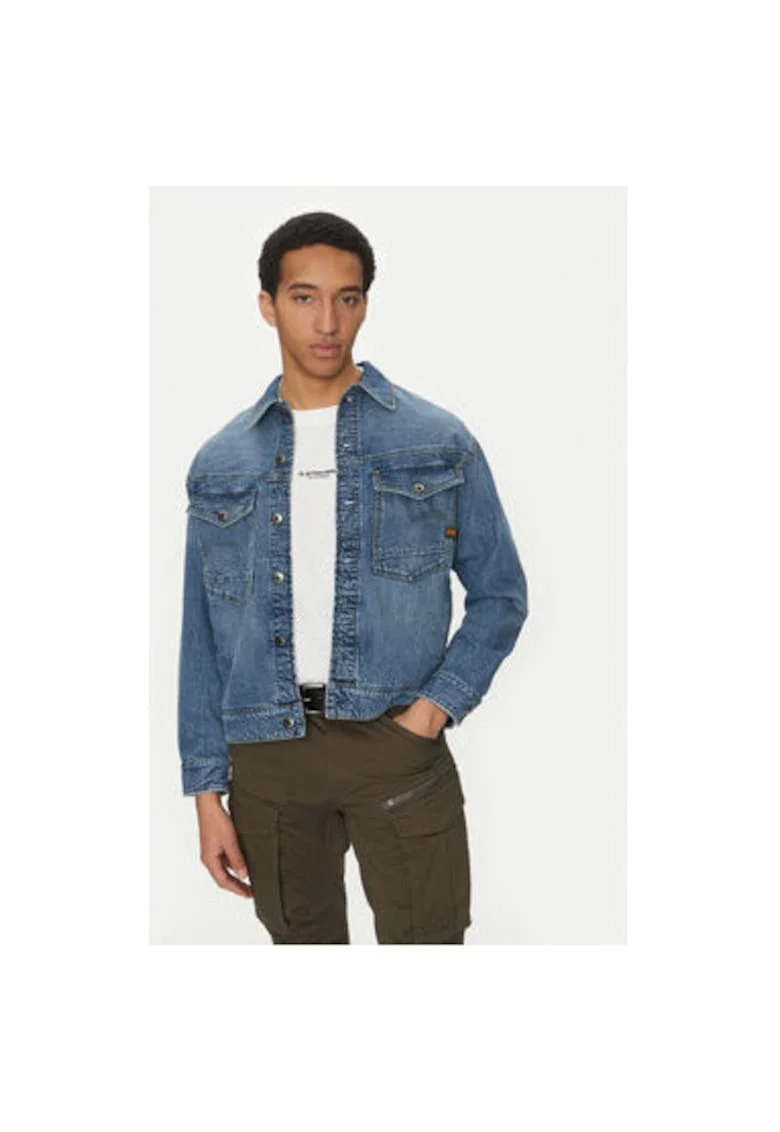 Jacheta de blugi barbati G Star Raw, D23593-D536, Bumbac, Albastru, Albastru