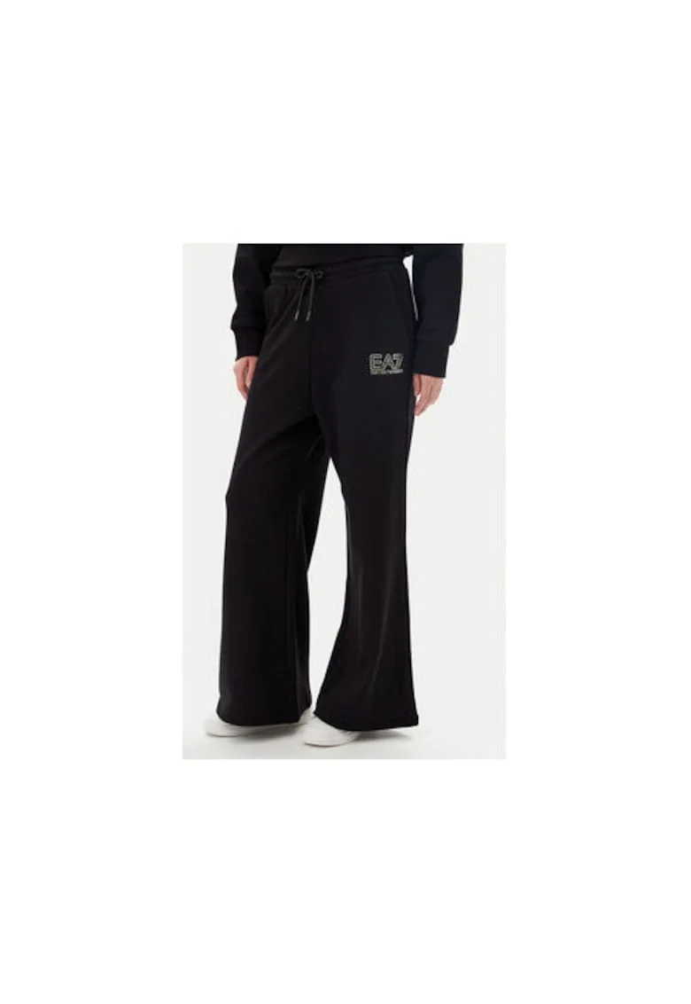 Pantaloni de trening dama  Emporio Armani, 7W000106 AF12473, Bumbac/Poliester, Negru, Negru