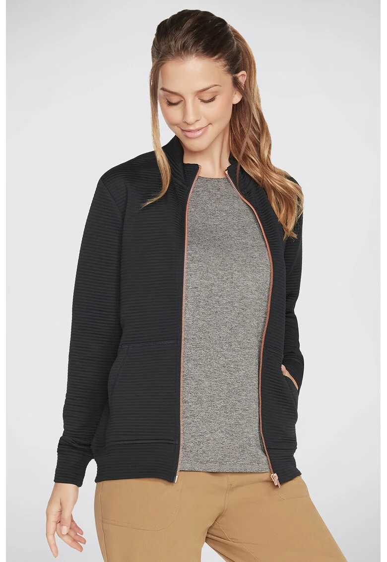 Bluza sport cu fermoar Go Walk, Negru