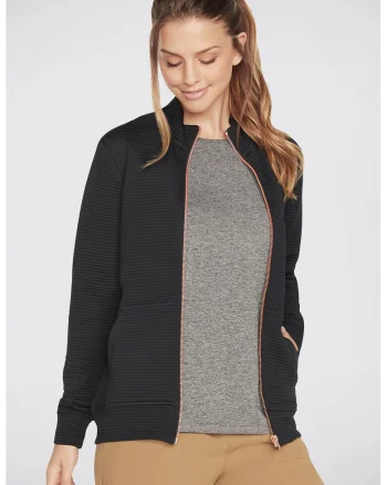 Bluza sport cu fermoar Go Walk, Negru