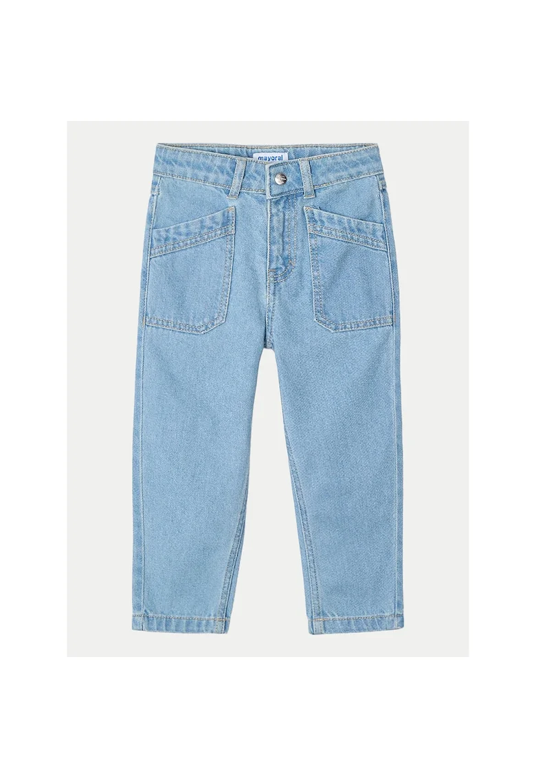 Pantaloni fete  3554, Bumbac, Albastru, Albastru