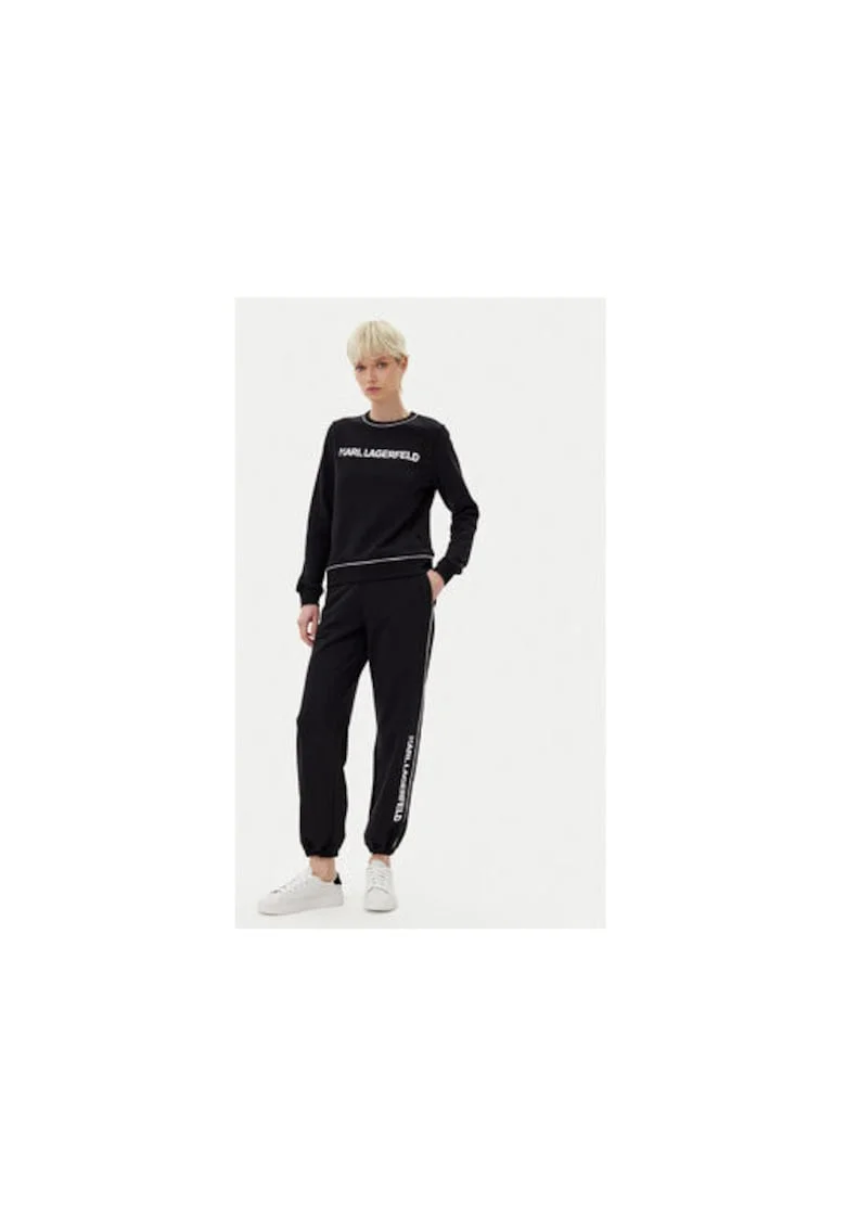Pantaloni de trening dama  A2W10149, Bumbac organic, Negru, Negru