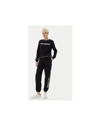 Pantaloni de trening dama  A2W10149, Bumbac organic, Negru, Negru