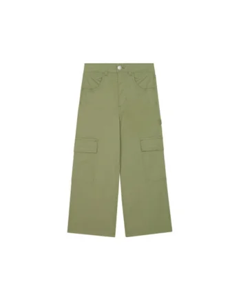 Pantaloni fete  4L2VCE040, Bumbac, Verde, Verde