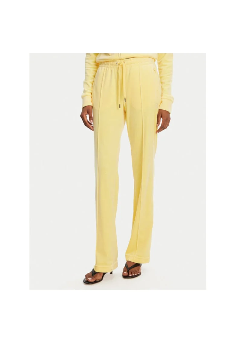 Pantaloni de trening dama  JCAPW045, Poliester/Elastan, Galben, Galben