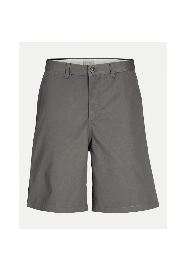 Pantaloni scurti baieti Jack Jones Junior, 12269911, Bumbac/Poliester, Gri, Gri