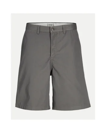 Pantaloni scurti baieti Jack Jones Junior, 12269911, Bumbac/Poliester, Gri, Gri