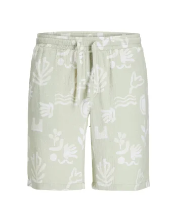 Pantaloni scurti baieti Jack Jones Junior, 12277599, Bumbac, Verde, Verde
