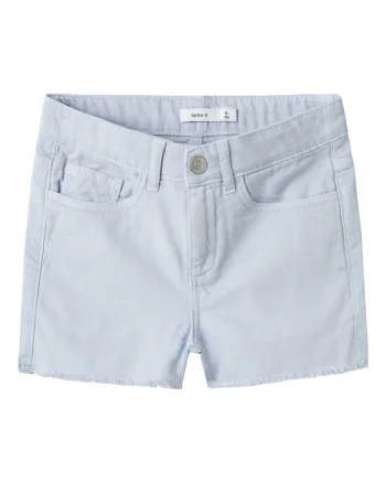 Pantaloni scurti din denim fete  13239003, Bumbac/Bumbac, Albastru deschis, Albastru deschis
