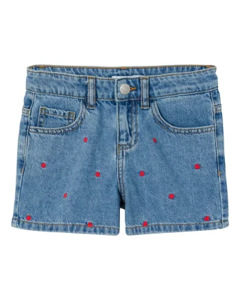 Pantaloni scurti din denim fete  13229316, Bumbac, Albastru, Albastru