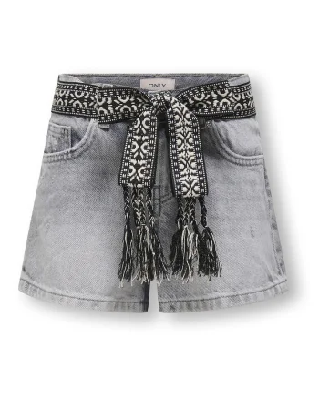 Pantaloni scurti din denim fete  15345607, Bumbac, Gri, Gri