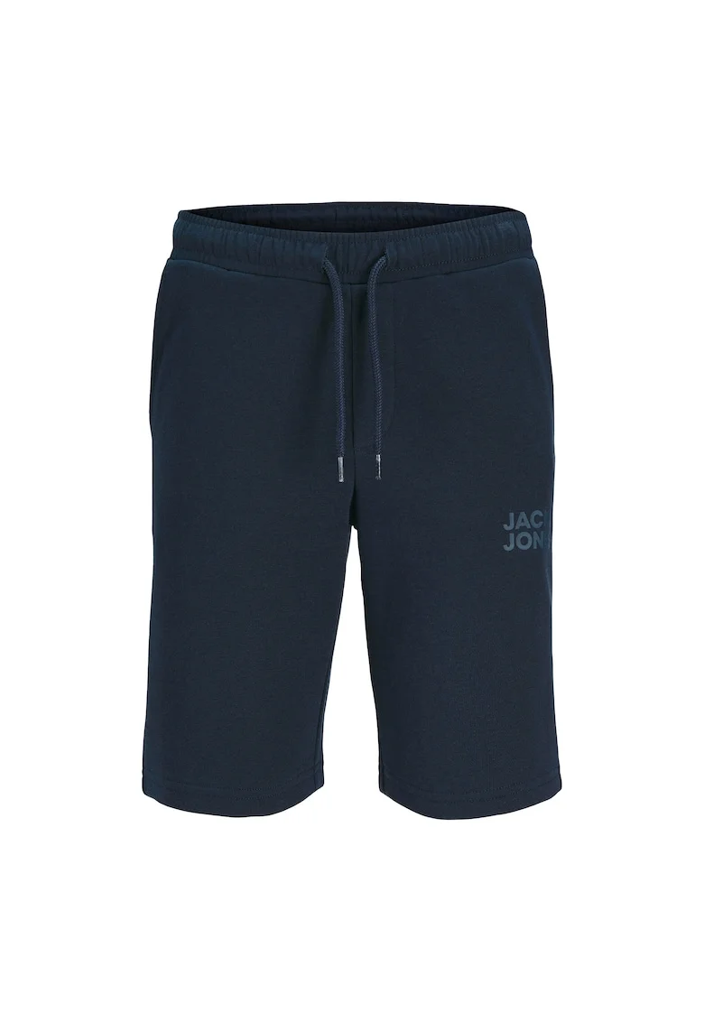 Pantaloni scurti sport baieti Jack Jones Junior, 12204818, Bumbac/Poliester, Bleumarin, Bleumarin