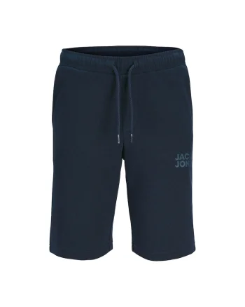Pantaloni scurti sport baieti Jack Jones Junior, 12204818, Bumbac/Poliester, Bleumarin, Bleumarin