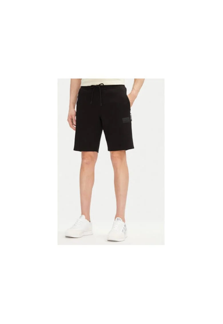 Pantaloni scurti sport barbati  Emporio Armani, 7M000095 AF12116, Bumbac/Poliester, Negru, Negru