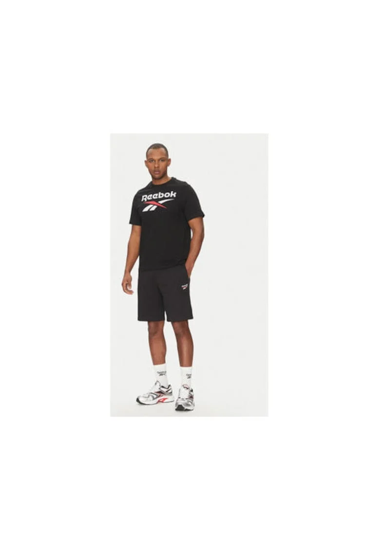 Pantaloni scurti sport barbati  100221791, Bumbac/Poliester reciclat, Negru, Negru