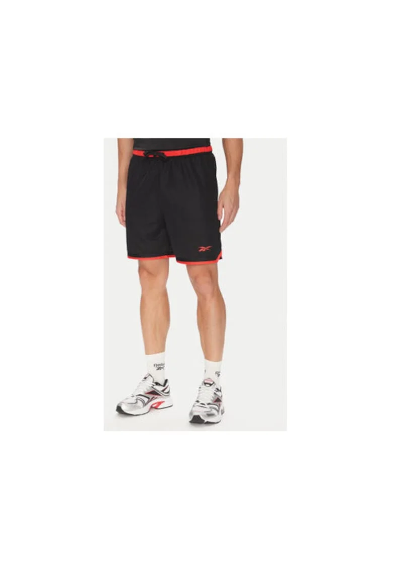 Pantaloni scurti sport barbati  119524, Poliester, Negru, Negru
