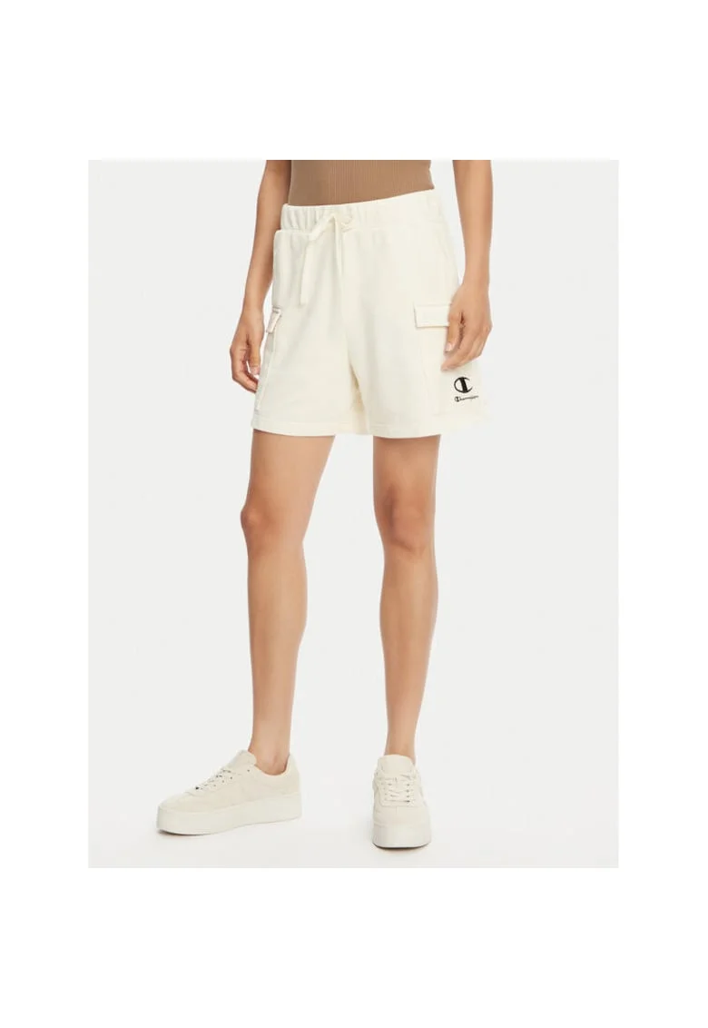 Pantaloni scurti sport dama  118024, Bumbac/Poliester, Ecru, Ecru