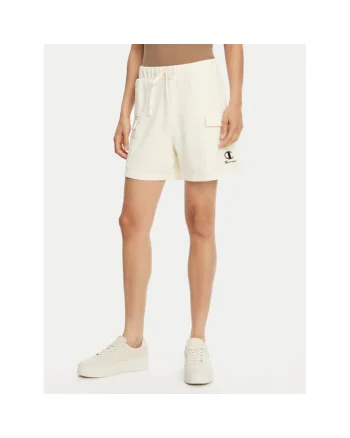 Pantaloni scurti sport dama  118024, Bumbac/Poliester, Ecru, Ecru