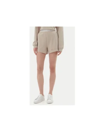 Pantaloni scurti sport dama  Emporio Armani, 7W000280 AF12501, Poliester/Bumbac, Bej, Bej
