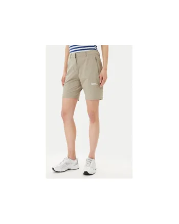 Pantaloni scurti sport dama  A63931, Poliester reciclat, Bej, Bej