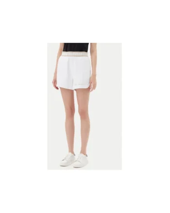 Pantaloni scurti sport dama  Emporio Armani, 7W000280 AF12501, Poliester/Bumbac, Alb, Alb