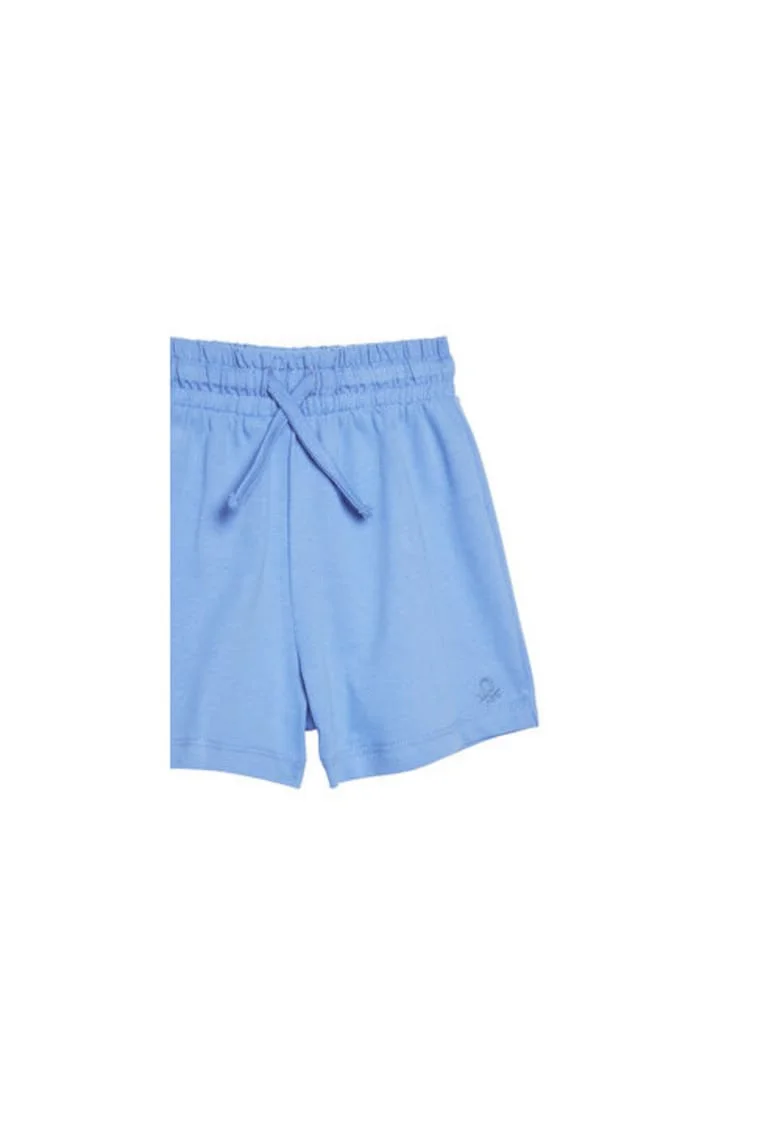 Pantaloni scurti sport fete  3BL0G901T, Bumbac, Albastru, Albastru