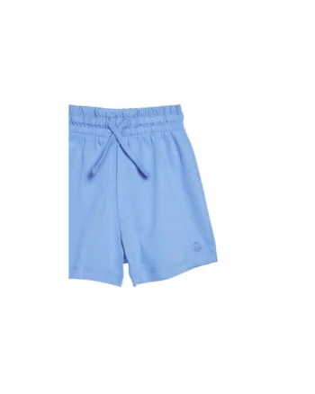 Pantaloni scurti sport fete  3BL0G901T, Bumbac, Albastru, Albastru